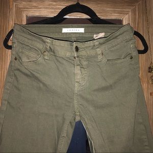 Olive stretch jeans